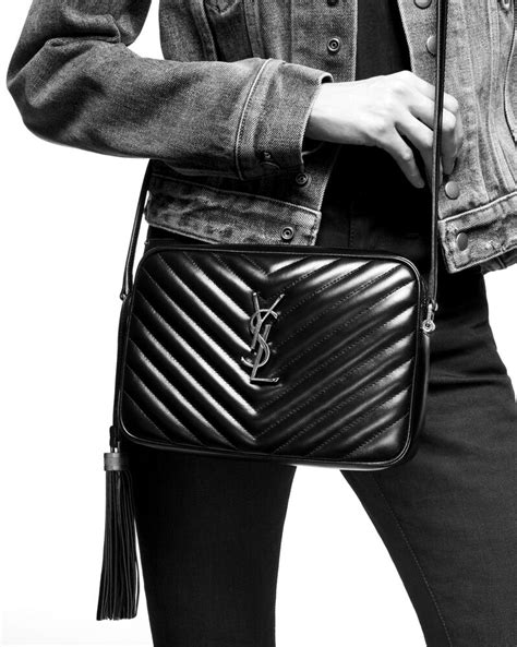 ysl lou camera bag in matelassé leather|YSL camera bag black.